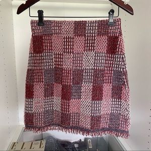 Zara tweed textured mini skirt pink  silver shine